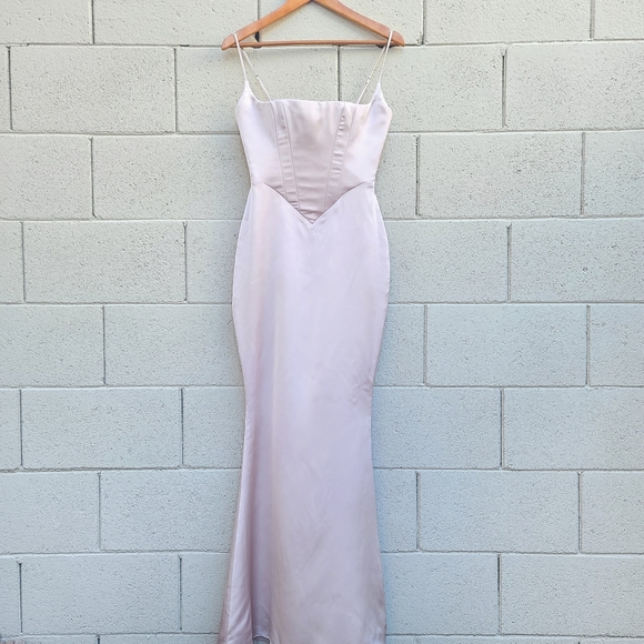 House of CB Dresses House Of Cb Olivette Corset Maxi Dress Im Crystal Size Small Poshmark